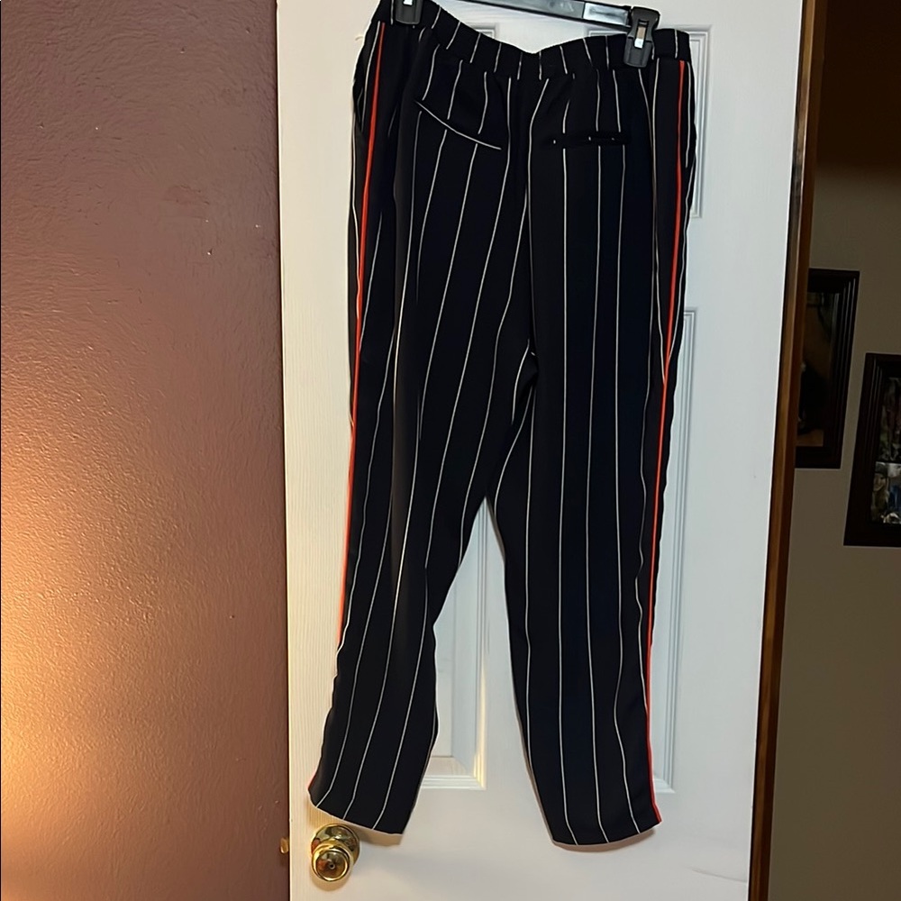 Anthropologie  striped pants Navy w red  Pants Medium